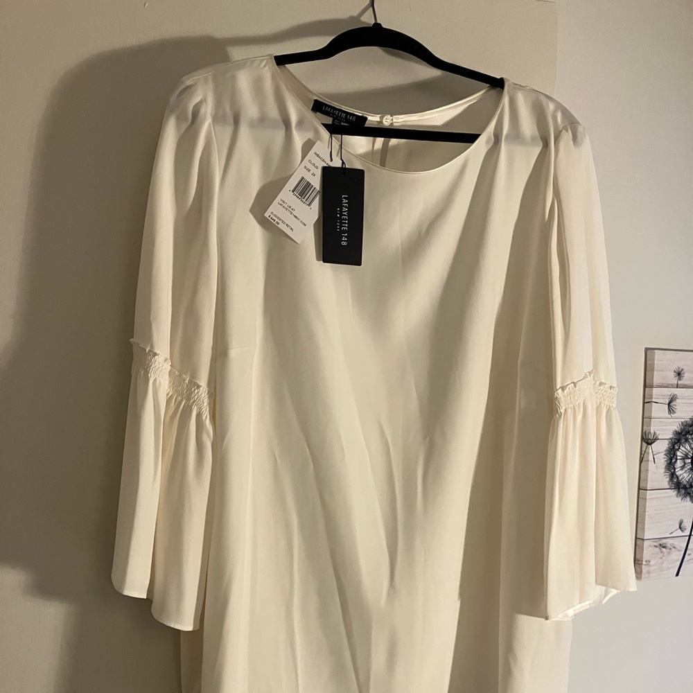 Lafayette 148 “Cloud” silk plus size blouse NWT